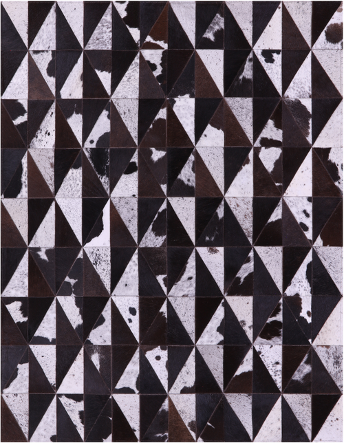 Brown Salt & Pepper Patchwork Natural Cowhide Rug - 5' 0