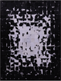 Thumbnail for Black & White Patchwork Natural Cowhide Rug - 5' 0