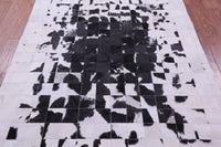 Thumbnail for Black & White Patchwork Natural Cowhide Rug - 5' 0
