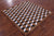 Brown & White Square Patchwork Black Natural Cowhide Rug - 5' 0" x 5' 0"