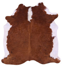 Thumbnail for Brown & White Natural Cowhide Rug - X-Large 7' 0