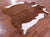 Brown & White Natural Cowhide Rug - X-Large 7' 0"H x 6' 4"W