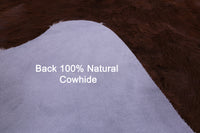 Thumbnail for Brown & White Natural Cowhide Rug - X-Large 7' 0