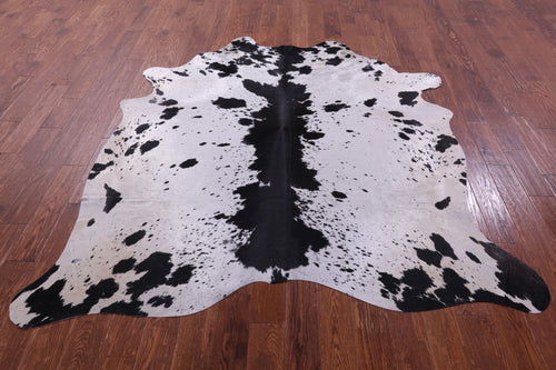 Black Salt & Pepper Natural Cowhide Rug - XX-Large 7' 4
