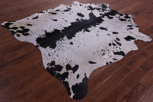 Black Salt & Pepper Natural Cowhide Rug - XX-Large 7' 4