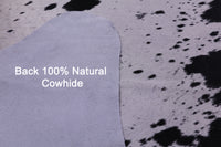 Thumbnail for Black Salt & Pepper Natural Cowhide Rug - XX-Large 7' 4