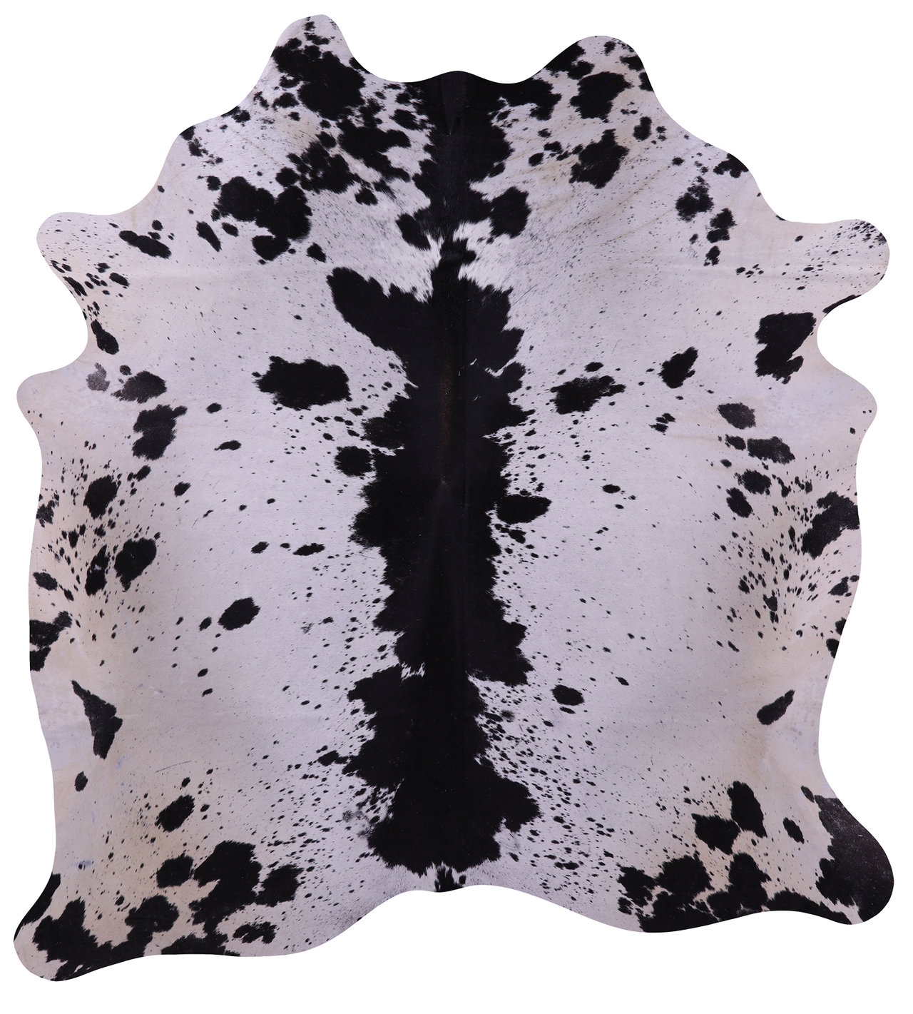 Black Salt & Pepper Natural Cowhide Rug - XX-Large 7' 4"H x 6' 9"W