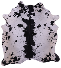 Thumbnail for Black Salt & Pepper Natural Cowhide Rug - XX-Large 7' 4