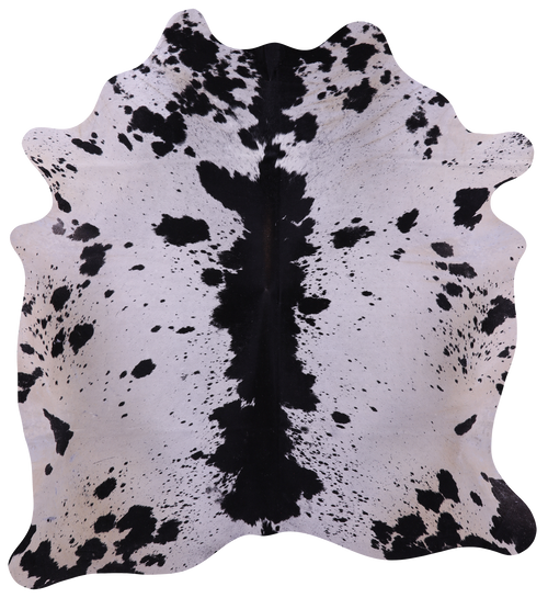 Black Salt & Pepper Natural Cowhide Rug - XX-Large 7' 4