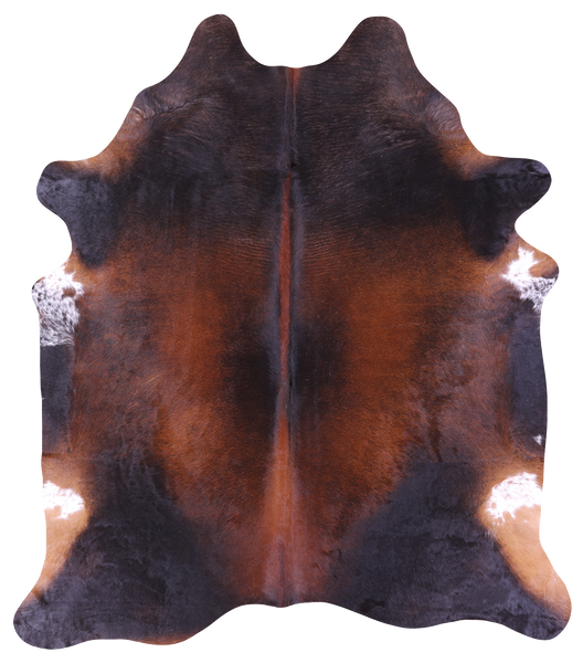 Dark Brown Natural Cowhide Rug - XX-Large 7' 10"H x 6' 9"W