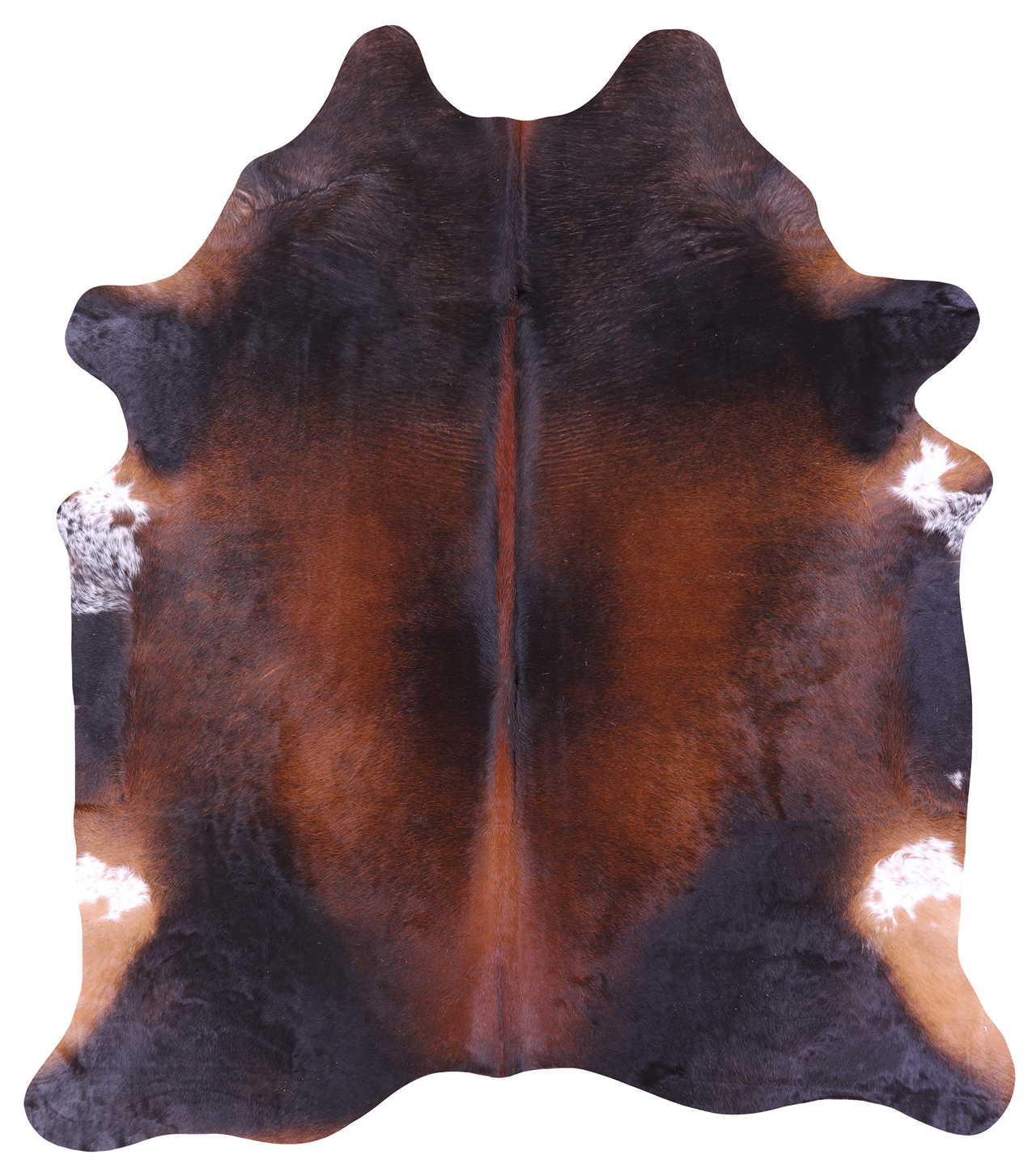 Dark Brown Natural Cowhide Rug - XX-Large 7' 10"H x 6' 9"W