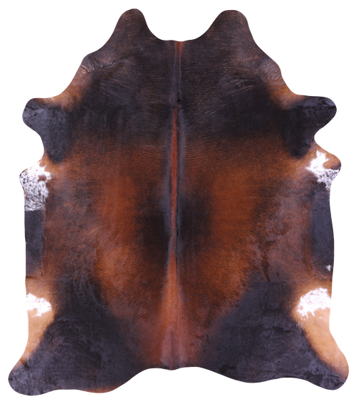 Dark Brown Natural Cowhide Rug - XX-Large 7' 10