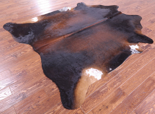 Dark Brown Natural Cowhide Rug - XX-Large 7' 10