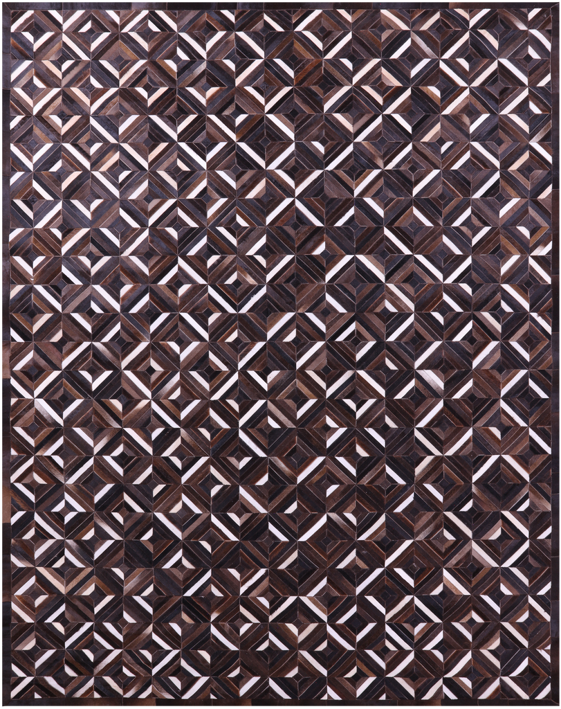 Brown Patchwork Natural Cowhide Rug - 9' 0" x 12' 0"