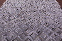 Thumbnail for Grey Patchwork Natural Cowhide Rug - 9' 0