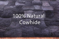 Thumbnail for Black Patchwork Natural Cowhide Rug - 9' 0