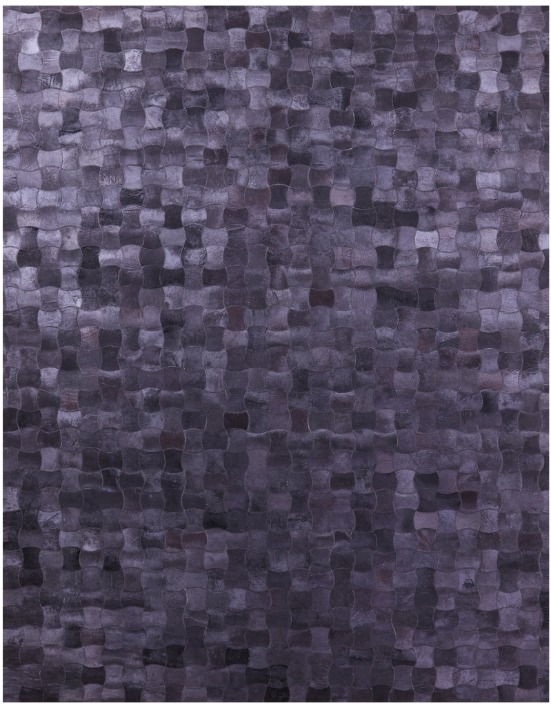 Black Patchwork Natural Cowhide Rug - 9' 0" x 12' 0"