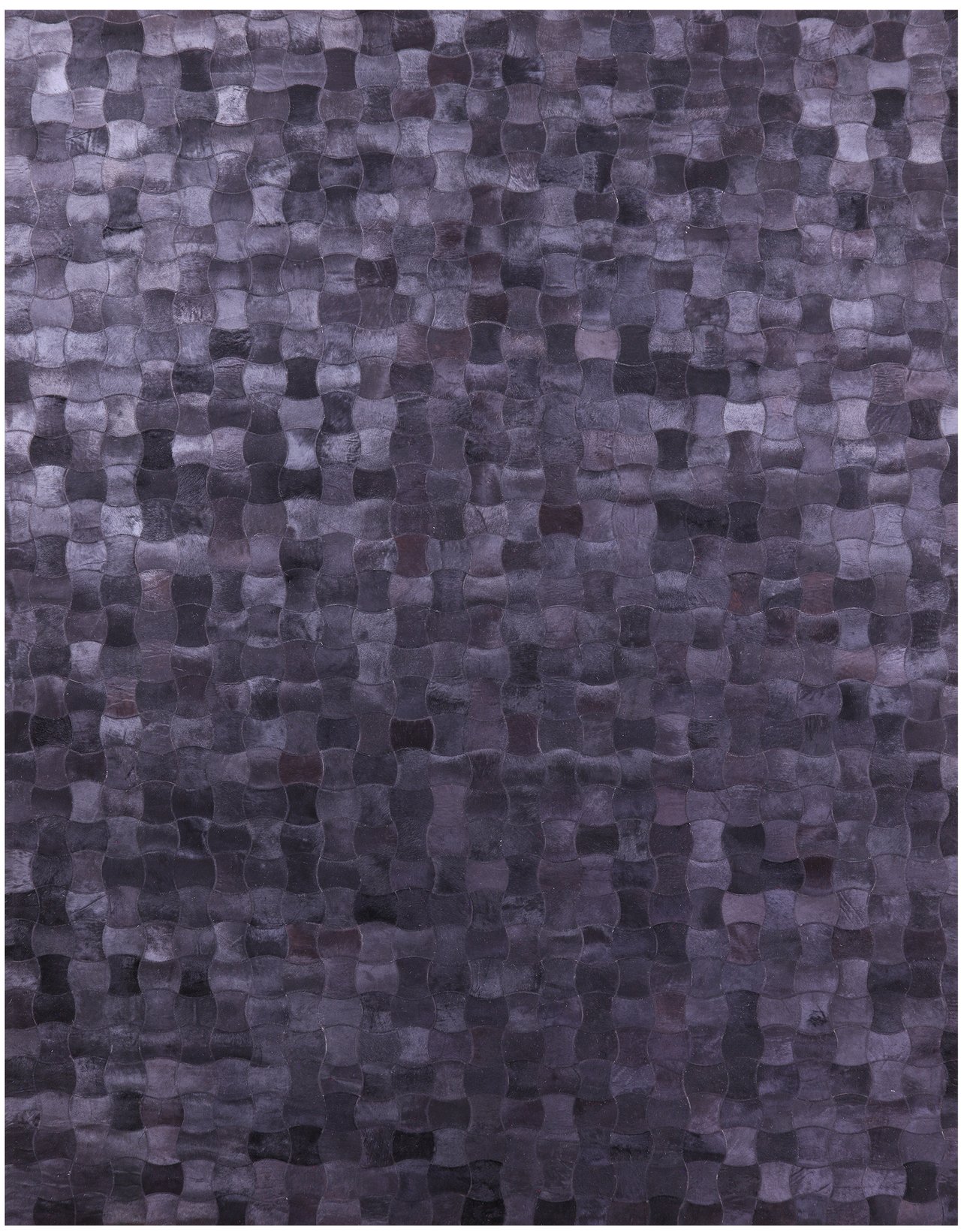 Black Patchwork Natural Cowhide Rug - 9' 0" x 12' 0"
