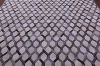 Thumbnail for Grey & White Patchwork Natural Cowhide Rug - 9' 0