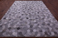 Thumbnail for Grey Patchwork Natural Cowhide Rug - 9' 0