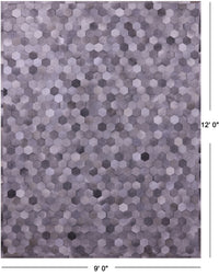 Thumbnail for Grey Patchwork Natural Cowhide Rug - 9' 0