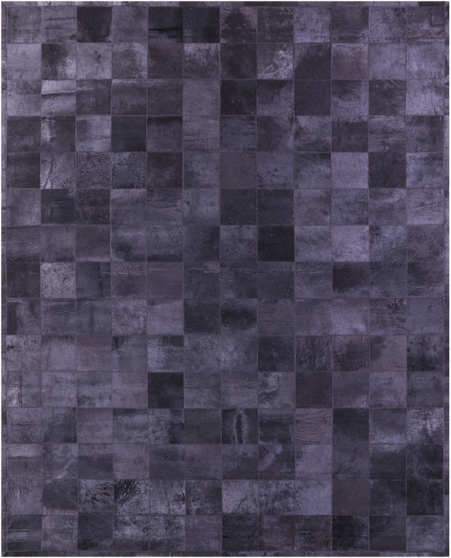Black Patchwork Natural Cowhide Rug - 8' 0