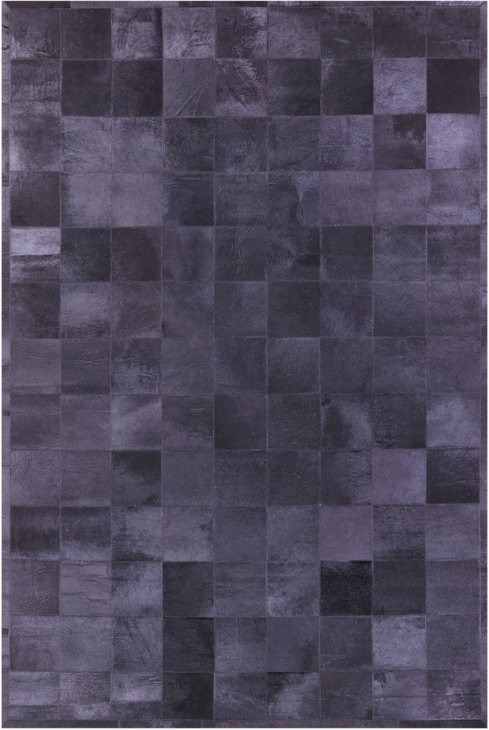 Black Patchwork Natural Cowhide Rug - 6' 0" x 9' 0"