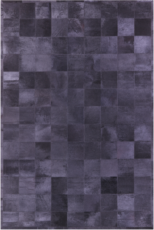 Black Patchwork Natural Cowhide Rug - 6' 0