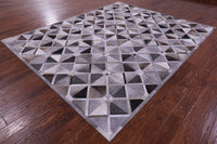Thumbnail for Grey Patchwork Natural Cowhide Rug - 8' 0
