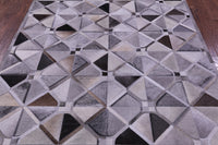 Thumbnail for Grey Patchwork Natural Cowhide Rug - 6' 0
