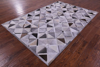 Thumbnail for Grey Patchwork Natural Cowhide Rug - 6' 0