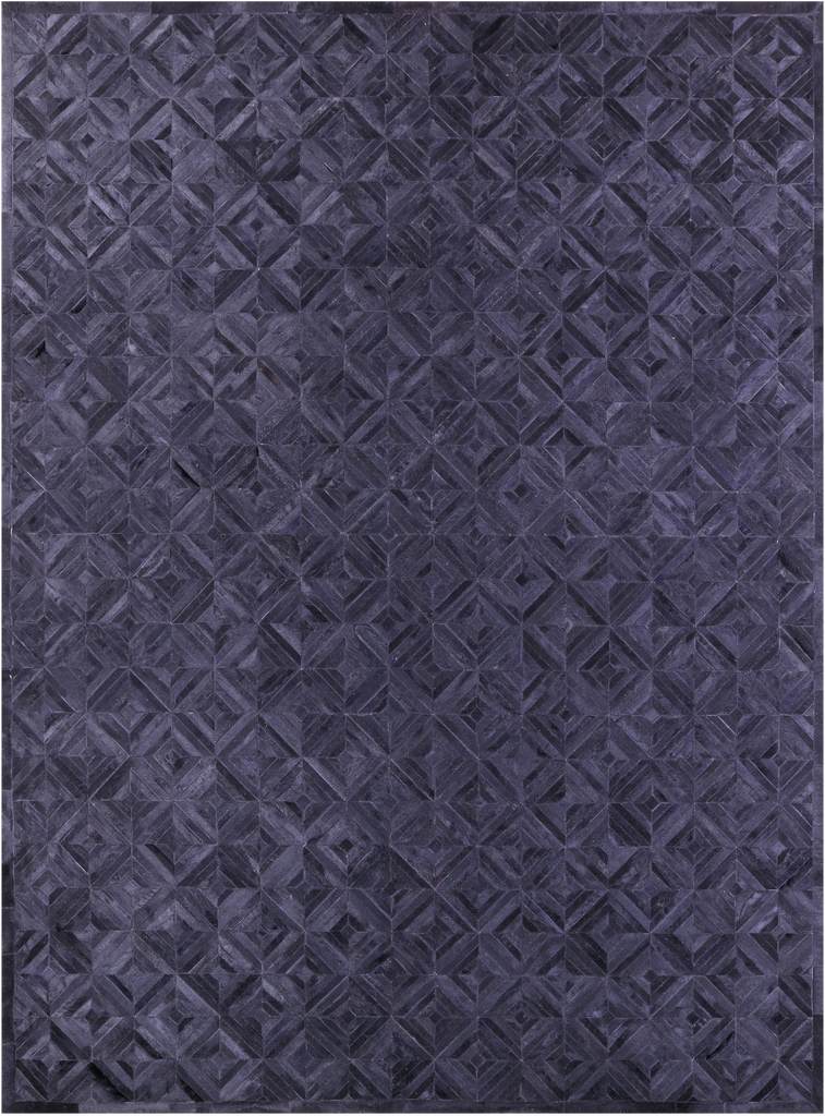 Black Patchwork Natural Cowhide Rug - 9' 0" x 12' 0"