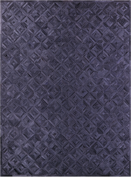 Black Patchwork Natural Cowhide Rug - 9' 0" x 12' 0"
