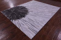 Thumbnail for Brown & White Patchwork Natural Cowhide Rug - 8' 0