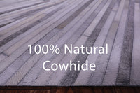 Thumbnail for Brown & White Patchwork Natural Cowhide Rug - 8' 0