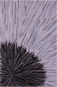 Thumbnail for Brown & White Patchwork Natural Cowhide Rug - 6' 0
