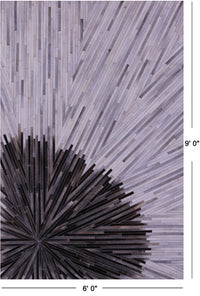 Thumbnail for Brown & White Patchwork Natural Cowhide Rug - 6' 0