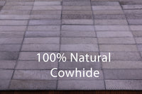 Thumbnail for Grey & White Gradient Brickwork Patchwork Natural Cowhide Rug - 6' 0