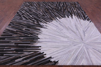 Thumbnail for Brown & White Patchwork Natural Cowhide Rug - 8' 0