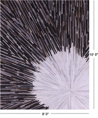 Thumbnail for Brown & White Patchwork Natural Cowhide Rug - 8' 0