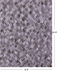 Thumbnail for Grey Patchwork Natural Cowhide Rug - 8' 0