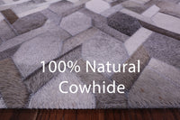 Thumbnail for Grey Patchwork Natural Cowhide Rug - 8' 0