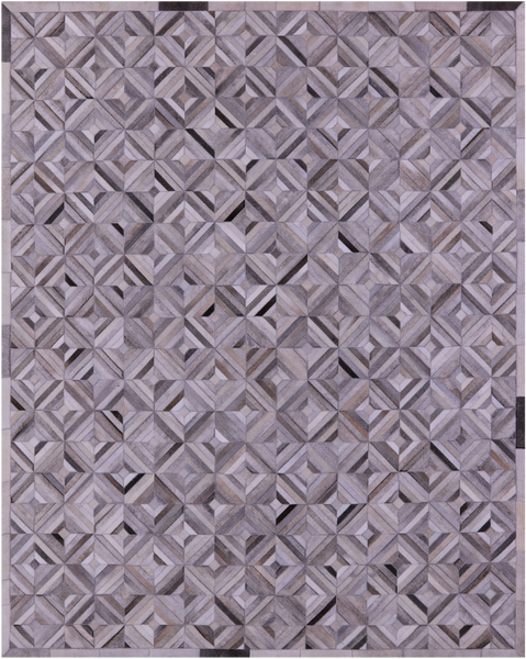 Grey Patchwork Natural Cowhide Rug - 8' 0" x 10' 0"