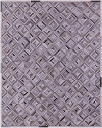 Thumbnail for Grey Patchwork Natural Cowhide Rug - 8' 0
