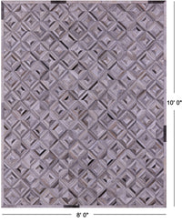 Thumbnail for Grey Patchwork Natural Cowhide Rug - 8' 0