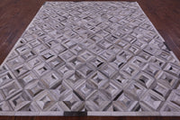 Thumbnail for Grey Patchwork Natural Cowhide Rug - 8' 0