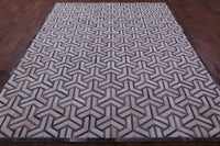 Thumbnail for Grey & White Patchwork Natural Cowhide Rug - 8' 0