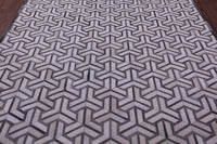 Thumbnail for Grey & White Patchwork Natural Cowhide Rug - 8' 0