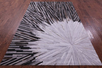 Thumbnail for Brown & White Patchwork Natural Cowhide Rug - 6' 0
