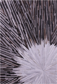 Thumbnail for Brown & White Patchwork Natural Cowhide Rug - 6' 0